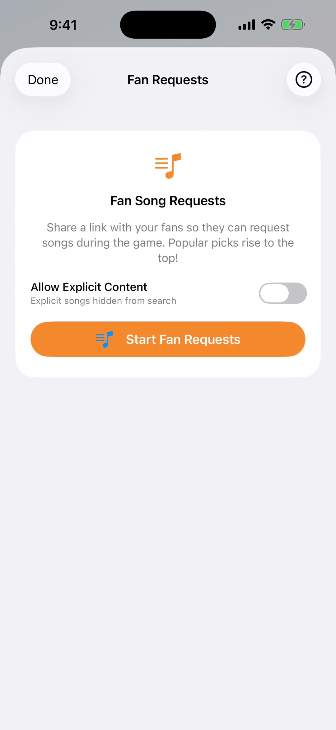 Fan Song Requests
