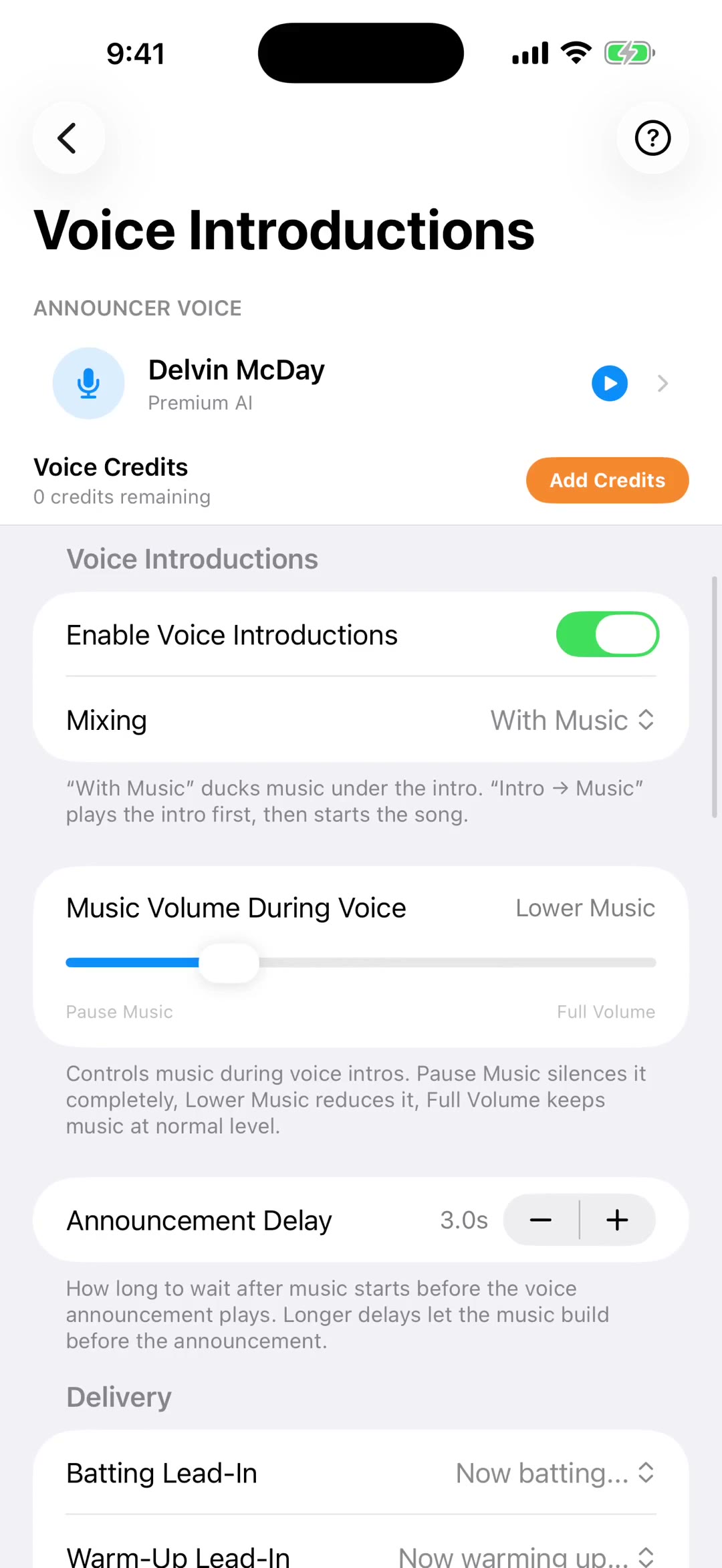 Voice Introductions