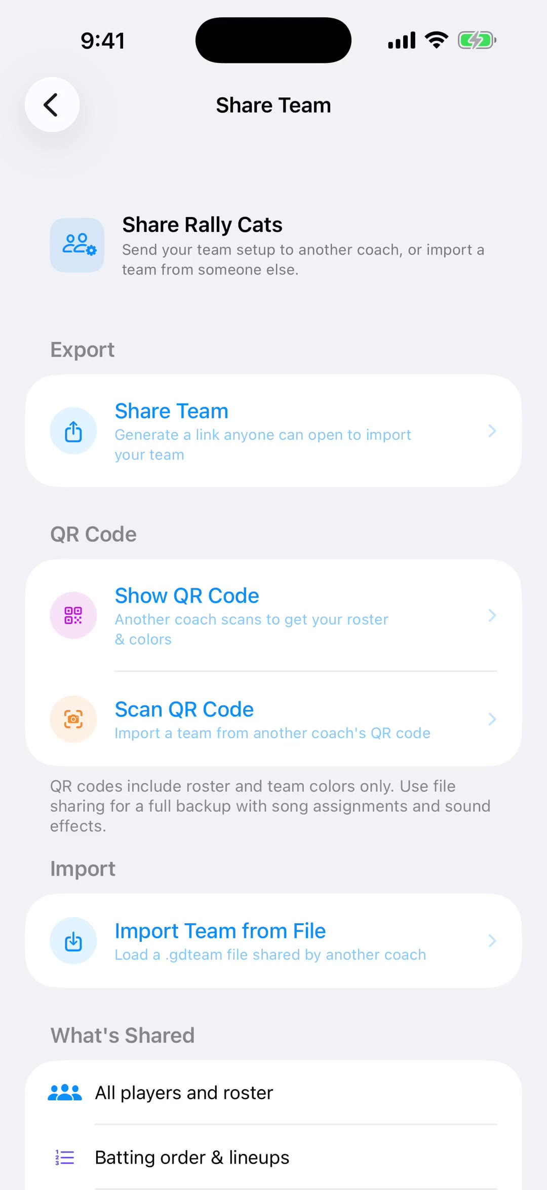 Team Sharing